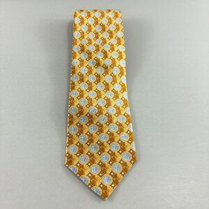 Faberge Gold / LT Blue Men's Extra Long Tie 3 1/2" x 62 1/2"